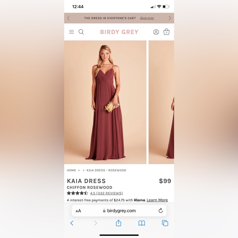 Birdy Grey Rosewood Kaia bridesmaid dress medium